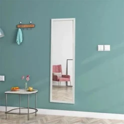 50"x 14" Mordern Full Body Wall Mirror - Black -Bed Frame Shop cc48e1aa 59c0 4bba adbf b19b241cef3d