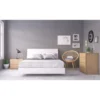 Nexera Esker 4 Piece Bedroom Set, Natural Maple And White - Queen