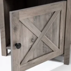 MDF Barn Door 1 Open Shelf And 1 Door Nightstand By Crestlive Products - Crestlive Products MDF Barn Door 1 Open Shelf And 1 Door Nig -Bed Frame Shop cc9dfbcd 2661 4f6e a62a 4080f3c6258d