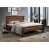Mid-Century Brown Wood Platform Bed By Baxton Studio - King