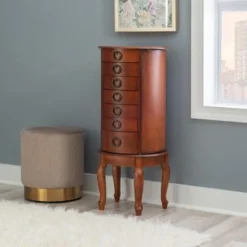 Jenna Jewelry Armoire Cherry -Bed Frame Shop cd1d8a4f 5eb5 41cb 9c20 2a2bcedcc4d7