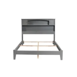 Newport Full Platform Bed With Open Foot In Grey - Full -Bed Frame Shop cdb378d6 6399 40fa 8caf 42b7789883e2