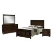 Picket House Furnishings Easton Queen Panel 4PC Bedroom Set - Brown - Queen - 4 Piece