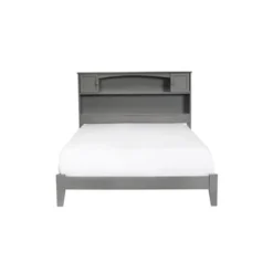 Newport Full Platform Bed With Open Foot In Grey - Full -Bed Frame Shop ce5e894c 8a23 487b b93b 95b11c821f5c