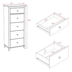 Prepac 5 Drawer Dresser In Dark Brown - Espresso - 5-drawer -Bed Frame Shop ce954813 5848 4be0 bdc3 af6879fc43f2