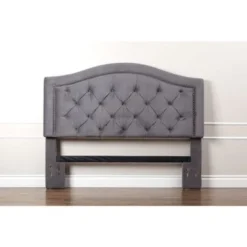 Abbyson Hillsdale Tufted Grey Velvet Headboard - Queen / Full -Bed Frame Shop cec2ded6 2587 4ce6 8c08 8e919affe89a