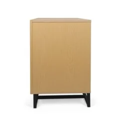 Beeson 3 Drawer Nightstand (Set Of 2) By Christopher Knight Home - Natural/Black -Bed Frame Shop cee39a27 a5ef 479f a41e 8293ed8de077