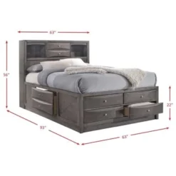 Picket House Furnishings Madison Queen Storage 4PC Bedroom Set - Grey - Queen - 4 Piece -Bed Frame Shop cf2d86cf 654a 41a8 a489 216a331a7969