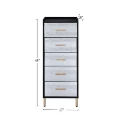 5 Drawers Jewelry Armoire With Mirror - Black/Silver/Gold -Bed Frame Shop cf34c804 d9a6 4e45 8bfb cf725abdccd5