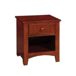 Wooden Nightstand With A Drawer - Cherry