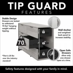 Atria 6 Drawer Dresser By Bush Furniture - Charcoal Gray -Bed Frame Shop cfa85a5c e964 4066 8314 2a71b584628c