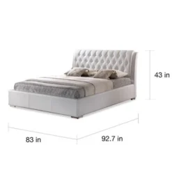 Oliver & James Cheri White King-size Platform Bed - King -Bed Frame Shop cfbc2524 25b9 44cb aa07 596ccdca45c7