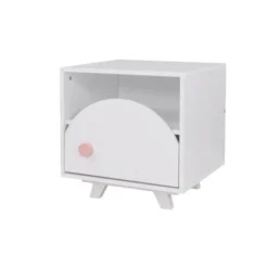 Nestfair Wooden Nightstand End Table With Drawer And Open Storage - Grey -Bed Frame Shop d0150399 1f1d 4be9 8c16 878cd133a7a5