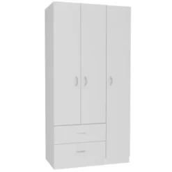 TUHOME Austral 3 Door Armoire With Drawers, Shelves, And Hanging Rod - N/A - Espresso -Bed Frame Shop d0d9670a d51d 4877 92d1 343f3f85081e