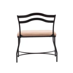 Porthos Home Skylar Iron Wrought Vanity Accent Chair, Suede Upholstery - Brown -Bed Frame Shop d0de5fea 5dc1 493e a223 4bed96455368