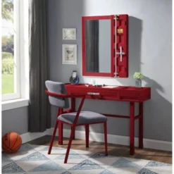 ACME Cargo Vanity Desk In Red -Bed Frame Shop d15179f2 fe3f 4b0e 9c3a 9b8efb0e9ab2