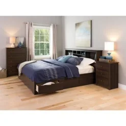 Prepac Everett Espresso 3-drawer Tall Nightstand - Espresso - 3-drawer -Bed Frame Shop d16e501c cd88 4b7a 9335 104d3d51fd71