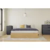 Nexera Ballet 2 Piece Bedroom Set, Natural Maple And Charcoal Grey - Queen