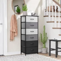 Crestlive Products Vertical Dresser Storage Tower With Wood Top - Light Gray - 6-drawer -Bed Frame Shop d2091080 9533 4943 ae0f 72fe4fbcc1e8