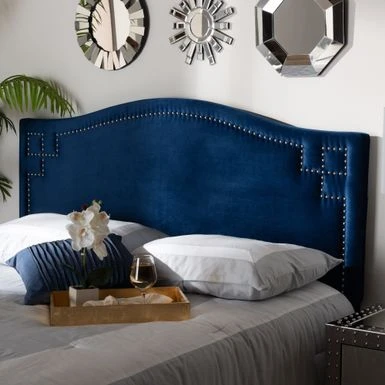 Copper Grove Oleshky Velvet Fabric Headboard - Blue - Twin 12 Copper Grove Oleshky Velvet Fabric Headboard - Blue - Twin - Image 12