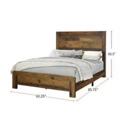 Wooden Queen King Bedroom Set In Rustic Pine - 5 Piece -Bed Frame Shop d2a5d96b 3836 4852 a5ab 9416d61abd2a