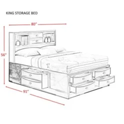 Picket House Furnishings Madison King Storage 3PC Bedroom Set - 3 Piece - King -Bed Frame Shop d35849f8 a0c6 4c50 bb4f 6f3259b9cc1a