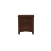 Modern Pine Wood 2- Drawer Night Stand,Brown - 2-drawer