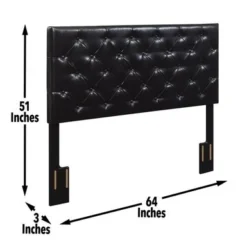 Strick & Bolton Kasota Queen Upholstered Headboard - Dark Brown -Bed Frame Shop d3c44de3 1852 4f52 a2e4 57f1e8a208ef