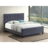 Fairfield Eastern King Upholstered Panel Bed Dark Grey