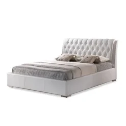 Oliver & James Cheri White King-size Platform Bed - King -Bed Frame Shop d5b14dbd 4b2f 4cc2 88fc 7aa1c594aa5d