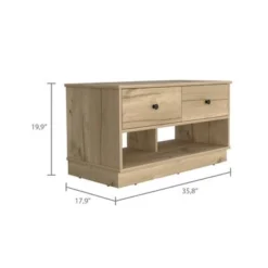 Boahaus Luxor Storage Bench (Beige) - 2-drawer - Beige -Bed Frame Shop d6e482b6 82b6 499b 9564 b823500cd153