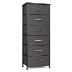 VredHom 6 Drawers Vertical Dresser Storage Tower - Grey - 6-drawer -Bed Frame Shop d73d5870 5222 43f6 b588 5a16056563eb