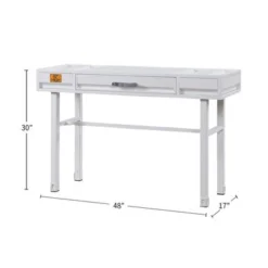 One Drawer Metal Frame Vanity Desk - Gunmetal -Bed Frame Shop d777aab4 5c5d 4b25 948a f45621cafad1