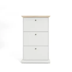 Porch & Den Virginia Contemporary 3-Drawer White Shoe Storage Cabinet - White -Bed Frame Shop d791b9c7 9b5f 4c62 9613 3a9c02cc3f35