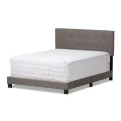 Baxton Studio Karpos Modern Upholstered Grid-tufting Panel Bed - Grey - Full -Bed Frame Shop d7cdf480 f296 4d6c a798 c15b068240f3