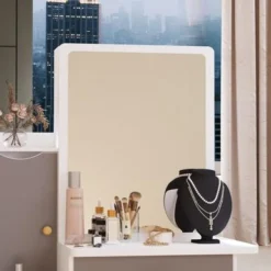 Makeup Vanity Set With Mirror And Stool - Black -Bed Frame Shop d8118bcf 21e5 4d63 a548 55ff11c37b26