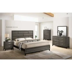 Roundhill Furniture Stout Metal Bar Pulls Distressed Nightstand - 2-drawer - Brown -Bed Frame Shop d84913a1 c5a1 4791 b75f 4f49abccb523