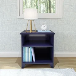Max And Lily Nightstand With Shelf - Blue -Bed Frame Shop d9a51ff8 611b 41f5 8905 3b2366006b18
