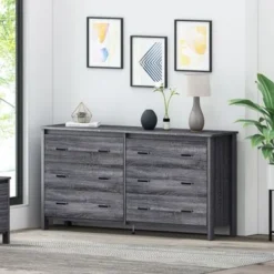 Olimont 6 Drawer Dresser By Christopher Knight Home - Sonoma Grey Oak