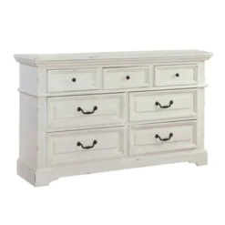 Lakewood Distressed Wood Dresser With Optional Mirror By Greyson Living - Distressed Antique White Dresser Only - 7-drawer
