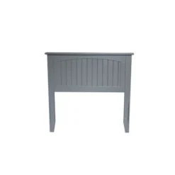 Nantucket Solid Wood Panel Headboard With Attachable USB Charger - Grey - Twin