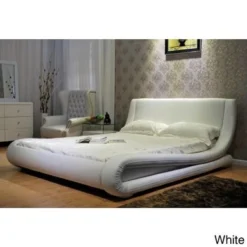 Contemporary Upholstered Bed - King - Red -Bed Frame Shop daab8505 9b01 495a 9886 f996a872e453