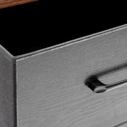 Black Manufactured Wood 4-Drawer Accent Chest With Brown Accents - 4-drawer -Bed Frame Shop db31932d e38e 43fa 997d 86ec79fdedc9