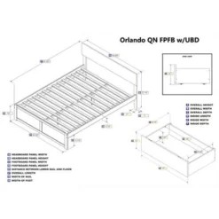 Orlando Queen Platform Bed With Footboard And 2 Drawers In Walnut - Walnut - Queen -Bed Frame Shop db4ac9df ae8f 4a32 a3da 52cfd65bea19