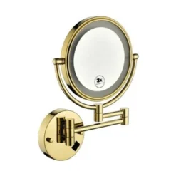 8 Inch LED Bathroom Mirror Wall Mount Two-Sided Magnifying Makeup Vanity Mirror 360 Degree Rotation Waterproof Button. - 8'' - Black -Bed Frame Shop dc343157 fd75 4f4d 91e8 abd5a95446e8