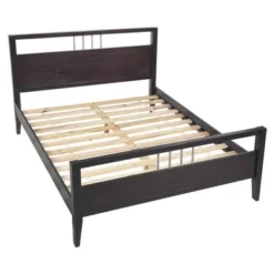 Chrome Accented King-size Platform Bed - King -Bed Frame Shop de009607 ca22 4ce8 ba49 47b620098230