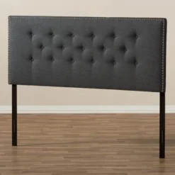 Contemporary Fabric Headboard By Baxton Studio - Grey - Twin -Bed Frame Shop de643859 c0c2 45c2 9f88 2e975bf9c4a6