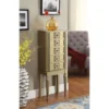Wood Jewelry Armoire With 5 Drawers In Gold - Gold