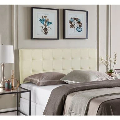 Jessenia Tufted Upholstered Headboard, Height Adjustable Queen Size Headboard, Bed Backboard Padded Premium Fabric Headboard - Queen,Cream 1 Jessenia Tufted Upholstered Headboard, Height Adjustable Queen Size Headboard, Bed Backboard Padded Premium Fabric Headboard - Queen,Cream