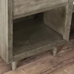 Abbyson Retro Mid Century Wood Nightstand With USB Ports - Grey -Bed Frame Shop e142d2f5 734e 4a9e 9ea1 5ab9cbada0ab